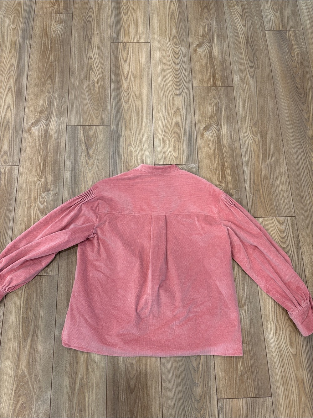 Rebecca Minkoff Rose Pink Corduroy Button-Down Shirt - Picture 4 of 5